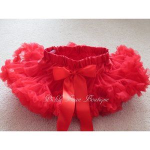 New Baby Girl 1st Birthday Red Tutu Premium Pettiskirt